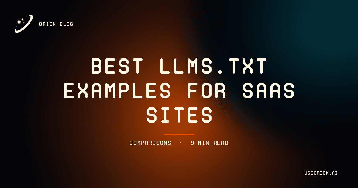 Best LLMs.txt examples for SaaS sites