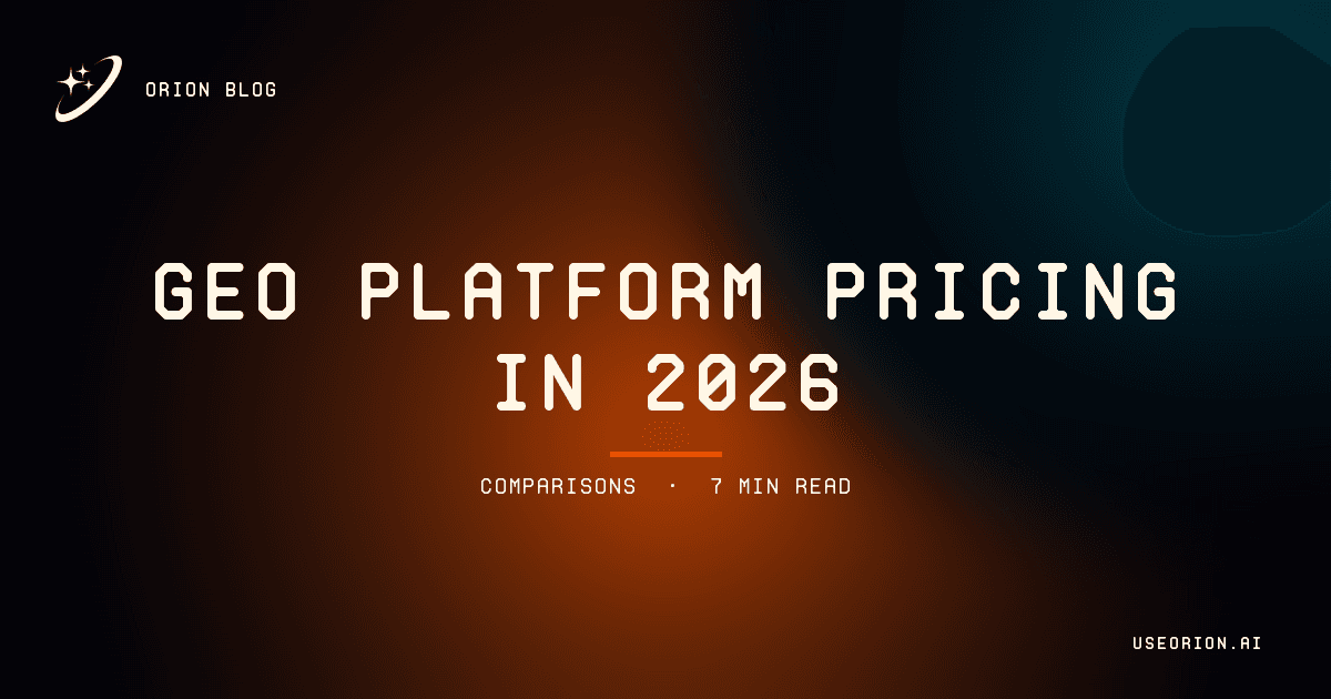 GEO Platform Pricing in 2026: The Complete Comparison ($59 to $5,000/month)
