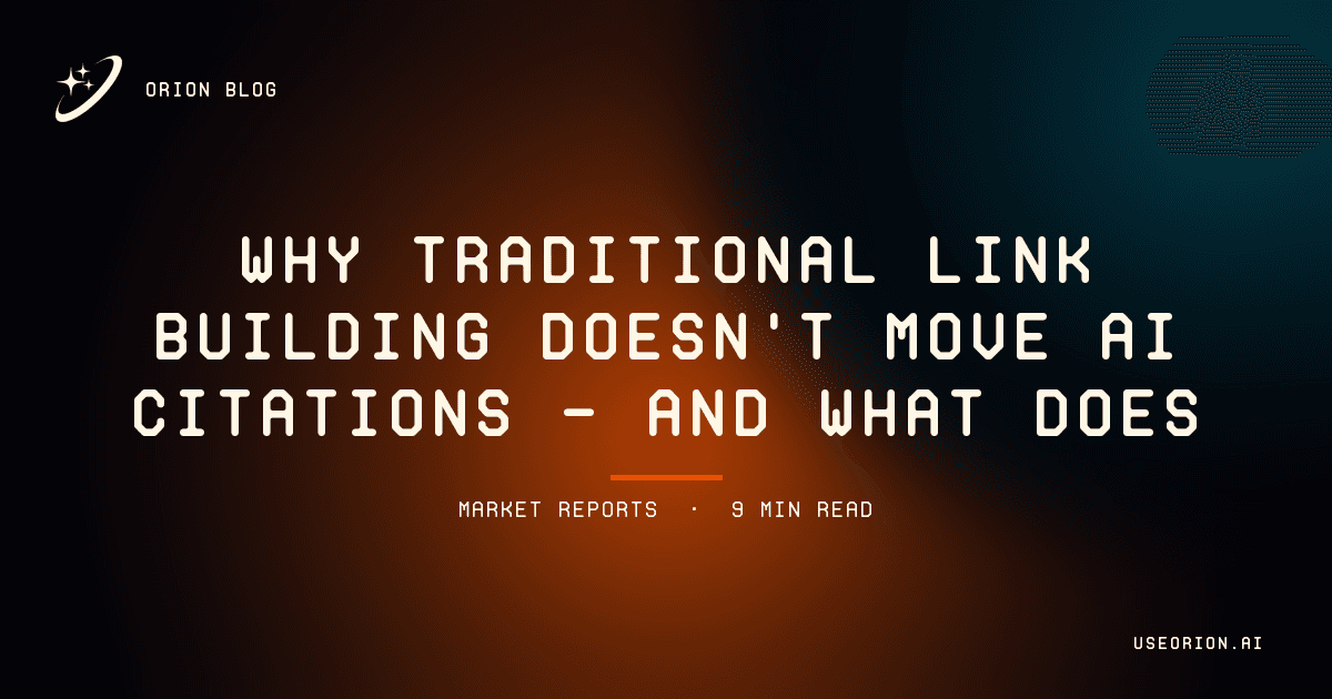 Why traditional link building doesn't move AI citations — and what does